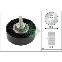V-ribbed Belt Deflection/guide Pulley INA Fits: JAGUAR F-PACE (X761)