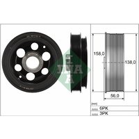 Crankshaft Pulley INA Fits: FORD USA EDGE