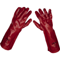 SEALEY Red Pvc Gauntlets 450mm - Pack Of 12 Pairs | 9114/12 | GSF Car Parts