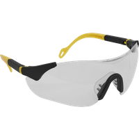 SEALEY Sports Style Clear Safety Glasses With Adjustable Arms | 9208 | GSF Car Parts