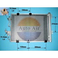 AUTOAIR Vauxhall And Opel Astra Air Con Condenser | 16-1060 | GSF Car Parts