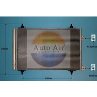 AUTOAIR Peugeot 5008 Air Con Condenser | 16-9928 | GSF Car Parts