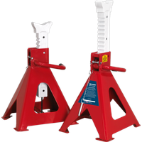 SEALEY Axle Stands (Pair) 10 Tonne Capacity Per Stand Auto Rise Ratchet | AAS10000 | GSF Car Parts