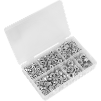 SEALEY Flange Nut Assortment 390Pc M5-M12 Serrated Metric | AB031FN | GSF Car Parts