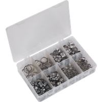 SEALEY O-Clip Single Ear Assortment 160Pc Stainless Steel | AB043SE | GSF Car Parts
