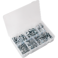 SEALEY Flat Washer Assortment 1070Pc M5-M16 Form A Metric | AB055WA | GSF Car Parts