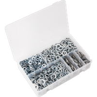 SEALEY Spring Washer Assortment 1010Pc Din 127B M6-M16 Metric Zinc | AB058SW | GSF Car Parts