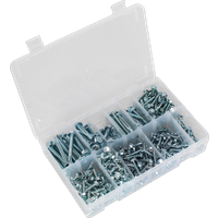 SEALEY Self-Drilling Screw Assortment 410Pc Hex Head Zinc | AB061SDH | GSF Car Parts