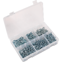 SEALEY Self-Tapping Screw Assortment Din 7982 510Pc Countersunk Pozi Zinc | AB062STCS | GSF Car Parts