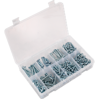 SEALEY Self-Tapping Screw Assortment Din 798Cz 305Pc Pan Head Pozi Zinc | AB064STPP | GSF Car Parts