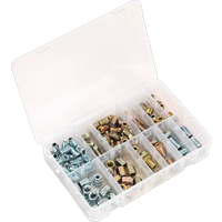 SEALEY Brake Pipe Nut Assortment 200Pc - Metric & Imperial | AB068BPN | GSF Car Parts