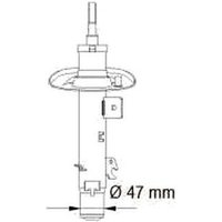 AMTEX Shock Strut - Front Left Hand | 475634 | GSF Car Parts