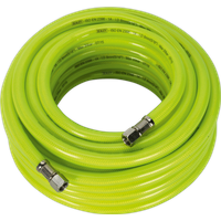 SEALEY Air Hose High-Visibility 15M X Ø8mm With 1/4"bsp Unions | AHFC15 | GSF Car Parts
