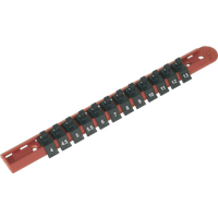 SEALEY Socket Retaining Rail With 12 Clips 1/4"sq Drive | AK1412 | GSF Car Parts