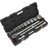 SEALEY Socket Set 3/4"sq Drive 12-Point Walldrive® 15Pc Metric | AK2583 | GSF Car Parts