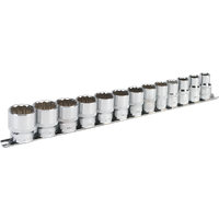 SEALEY Socket Set 13Pc 1/2"sq Drive 12Pt Walldrive® Imperial | AK2674 | GSF Car Parts