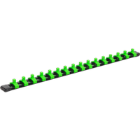 SEALEY Socket Retaining Rail With 16 Clips 1/4"sq Drive - Hi-Vis Green | AK27052HV | GSF Car Parts