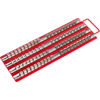 SEALEY Socket Rail Tray Red 1/4", 3/8" & 1/2"sq Drive | AK271 | GSF Car Parts