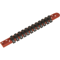 SEALEY Socket Retaining Rail With 12 Clips 3/8"sq Drive | AK3812 | GSF Car Parts
