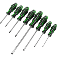 SEALEY Screwdriver Set 8Pc Gripmax® - Hi-Vis Green | AK4322HV | GSF Car Parts
