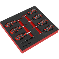 SEALEY Stubby Screwdriver Set 17Pc Gripmax® | AK4371 | GSF Car Parts