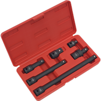 SEALEY Impact Adaptor & Extension Bar Set 6Pc 1/2"sq Drive | AK5514 | GSF Car Parts