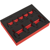 SEALEY Low Profile Trx-Star* Impact Socket Bit Set 1/4" & 3/8" Sq Drive 10Pc | AK5526 | GSF Car Parts