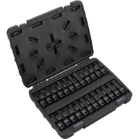 SEALEY Impact Socket Bit Set 1/2"sq Drive 24Pc Hex/trx-Star*/spline | AK56000 | GSF Car Parts