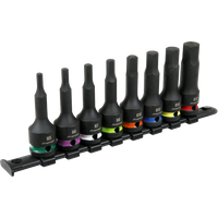 SEALEY Hex Impact Socket Bit Set 8Pc 1/2"sq Drive | AK56001 | GSF Car Parts