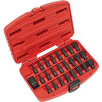 SEALEY Impact Trx-Star*/hex/spline Bit Set 25Pc 1/2"sq Drive | AK5612 | GSF Car Parts