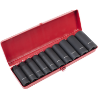 SEALEY Impact Socket Set 10Pc 1/2"sq Drive Deep Metric | AK58/11M | GSF Car Parts