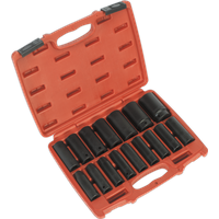 SEALEY Impact Socket Set 16Pc 1/2"sq Drive Deep Metric | AK5816M | GSF Car Parts