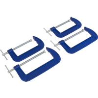 SEALEY G-Clamp Set 150mm & 200mm 4Pc | AK6006SET | GSF Car Parts