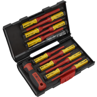 SEALEY Screwdriver Set 13Pc Interchangeable - Vde Approved | AK6128 | GSF Car Parts