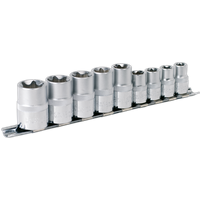 SEALEY Trx-Star* Socket Set 9Pc 3/8" & 1/2"sq Drive E10-E14 & E16-E24 | AK617 | GSF Car Parts