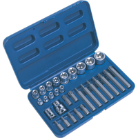 SEALEY Trx-Star* Socket & Bit Set 30Pc 1/4", 3/8" & 1/2"sq Drive | AK619 | GSF Car Parts
