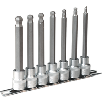 SEALEY Ball-End Hex Socket Bit Set 7Pc Metric 3/8"sq Drive 100mm | AK6212 | GSF Car Parts