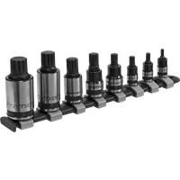 SEALEY Spline Socket Bit Set 8Pc 1/4", 3/8" & 1/2"sq Drive Black Series | AK6214B | GSF Car Parts