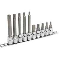 SEALEY Spline Socket Bit Set 10Pc 3/8"sq Drive | AK6216 | GSF Car Parts