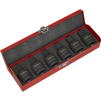 SEALEY Impact Hex Socket Bit Set 6Pc 3/4"sq Drive | AK6217 | GSF Car Parts