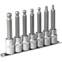 SEALEY Ball-End Hex Socket Bit Set 7Pc 100mm 1/2"sq Drive Metric | AK622 | GSF Car Parts