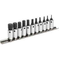 SEALEY Hex Socket Bit Set 11Pc 1/4"sq Drive Metric | AK62251 | GSF Car Parts