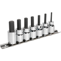 SEALEY Hex Socket Bit Set 7Pc 3/8"sq Drive Metric | AK62253 | GSF Car Parts