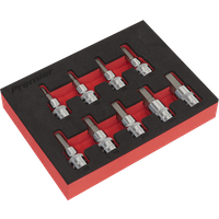 SEALEY Hex Socket Bit Set 9Pc 3/8"sq Drive - Metric | AK6240 | GSF Car Parts