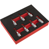 SEALEY Hex Socket Bit Set 7Pc 3/8"sq Drive - Imperial | AK6246 | GSF Car Parts