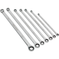 SEALEY Double Ring Ratchet/fixed Spanner Set 7Pc Extra-Long Metric | AK6319 | GSF Car Parts