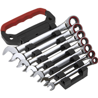 SEALEY Ratchet Combination Spanner Set 7Pc Metric Platinum Series | AK63941 | GSF Car Parts