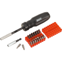SEALEY Gearless Ratchet Screwdriver Set 34Pc | AK6498 | GSF Car Parts