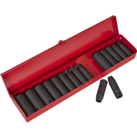 SEALEY Impact Socket Set 16Pc Deep 1/2"sq Drive Metric/imperial | AK685 | GSF Car Parts