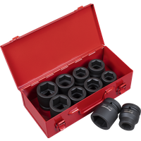 SEALEY Impact Socket Set 10Pc 1"sq Drive Metric/imperial | AK688 | GSF Car Parts